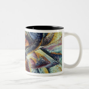 Caneca De Café Em Dois Tons Dinamismo de um ciclista (ciclista de Dinamismo di