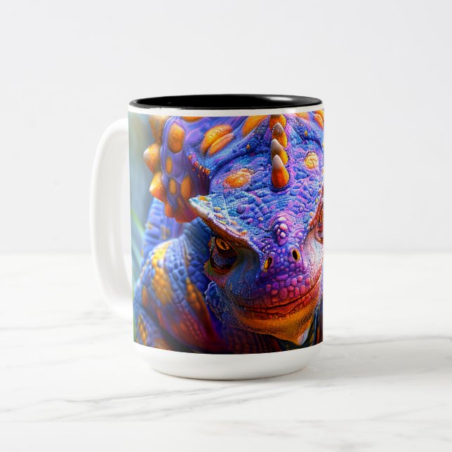 Caneca De Café Em Dois Tons DInosaur (Frente Esquerda)
