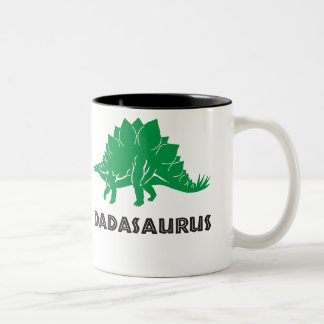 Caneca De Café Em Dois Tons Dinossauro do STEGOSAURUS de Dadasaurus, pai,