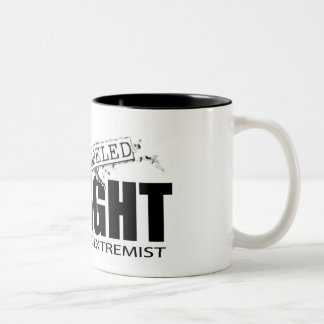 Caneca De Café Em Dois Tons DIREITA ETIQUETADO cópia EXTREMISTA de F