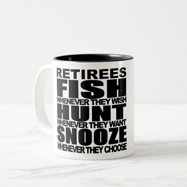 Caneca De Café Em Dois Tons direitos dos reformados (Frente Esquerda)