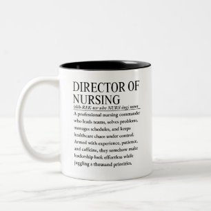 Caneca De Café Em Dois Tons Diretor de enfermagem