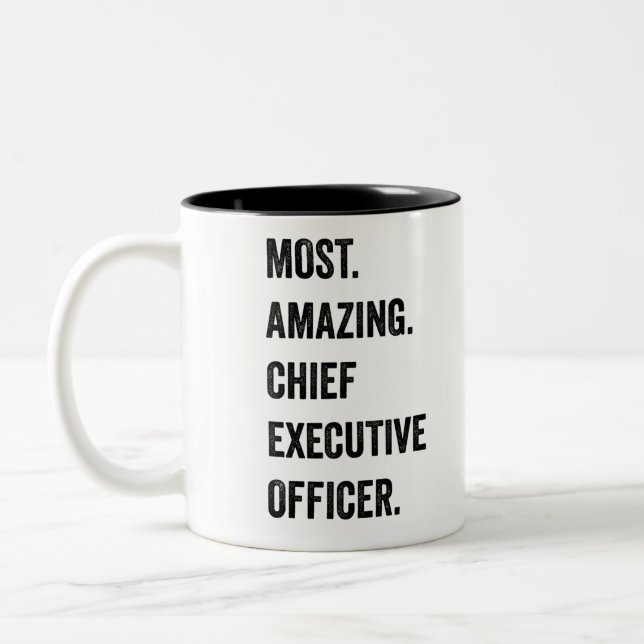 Caneca De Café Em Dois Tons Diretor Executivo mais incrível (Esquerda)