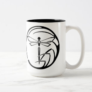 Caneca De Café Em Dois Tons Diretor Noturno - Dragonfly B&W - Mug