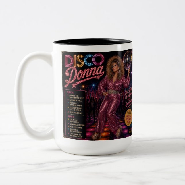 Caneca De Café Em Dois Tons Disco Donna & Disco Dazzler (Esquerda)