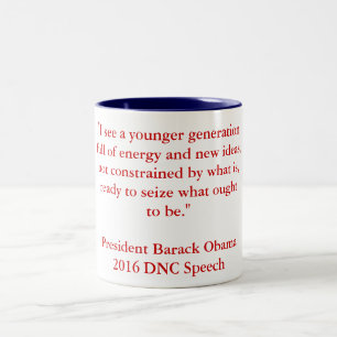 Caneca De Café Em Dois Tons Discurso DNC Barack Obama 2016