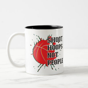 Caneca De Café Em Dois Tons Disparar Hoops Não Pessoas