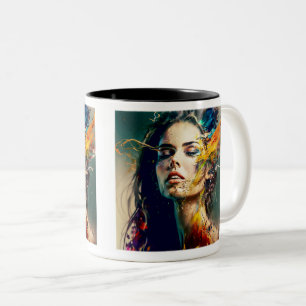 Caneca De Café Em Dois Tons Dissolvendo Mug De Dois Tons, 11 Oz