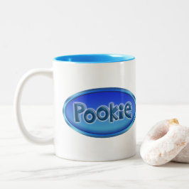 Caneca De Café Em Dois Tons Distintivo "POOKIE"