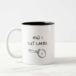 Caneca De Café Em Dois Tons Dito engraçado e humorístico Como eu corto carboid