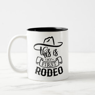 Caneca De Café Em Dois Tons Dito engraçado Rodeio Na Verdade Esta é Minha Prim