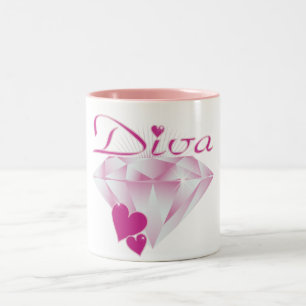 Caneca De Café Em Dois Tons Diva