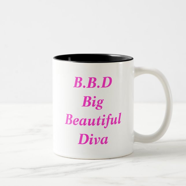 Caneca De Café Em Dois Tons Diva bonita grande de B.B.D (Direita)
