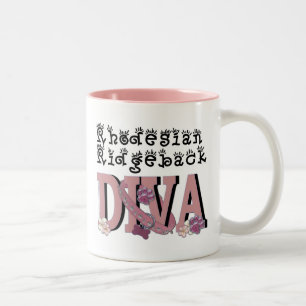 Caneca De Café Em Dois Tons DIVA de Rhodesian Ridgeback