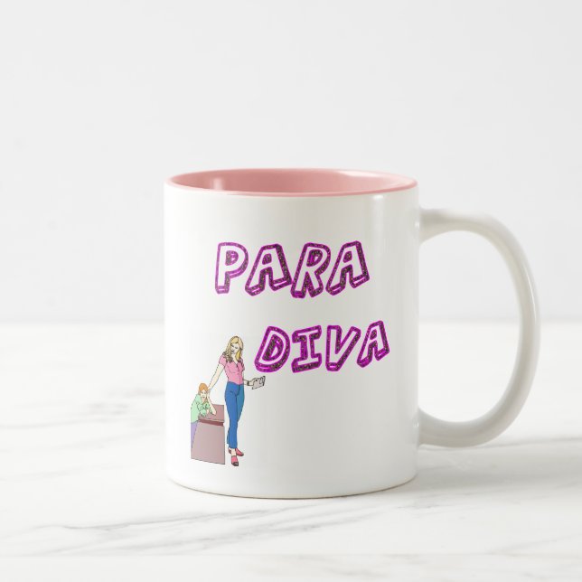 Caneca De Café Em Dois Tons Diva do Paraprofessional (Direita)