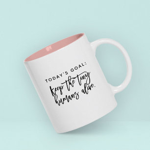 Caneca De Café Em Dois Tons Diversão do Chic Mãe Mãe Mãe Dizendo Cota