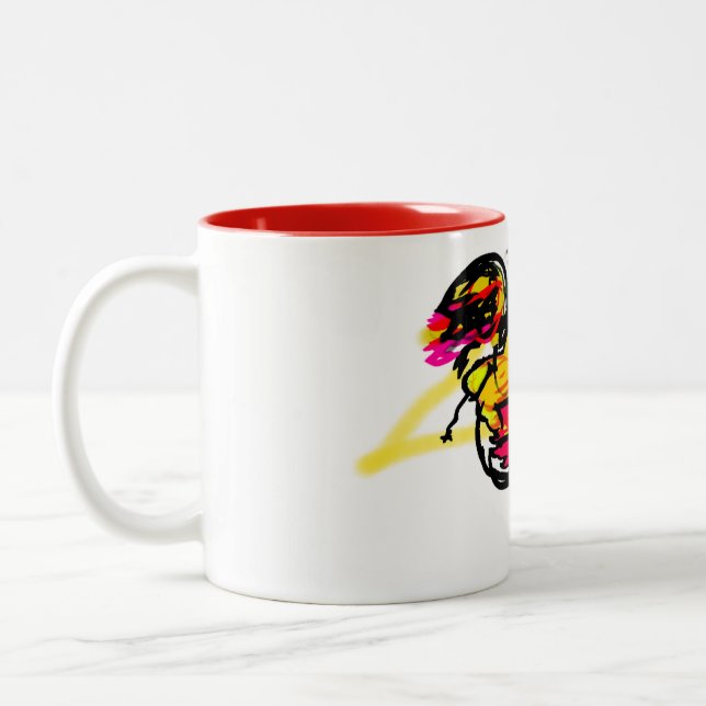 Caneca De Café Em Dois Tons Diversão do polvo (Esquerda)