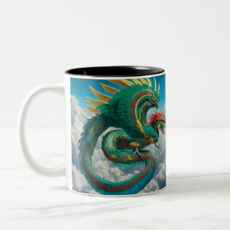 Caneca De Café Em Dois Tons Diversão IA Fantasy Flying Creature Mug