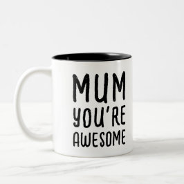 Caneca De Café Em Dois Tons Diversão Moderna Preto Branco Melhor Mãe Filha Err