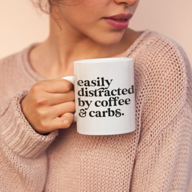 Caneca De Café Em Dois Tons Diversão Personalizada Lover de Café Moderno (Criador carregado)