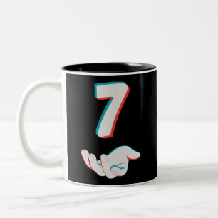 Caneca De Café Em Dois Tons Divertido 67 Seis Sete Meme Casal Combinando