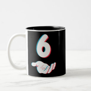 Caneca De Café Em Dois Tons Divertido 67 Seis Sete Meme Casal Combinando