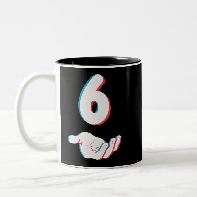 Caneca De Café Em Dois Tons Divertido 67 Seis Sete Meme Casal Combinando  (Esquerda)