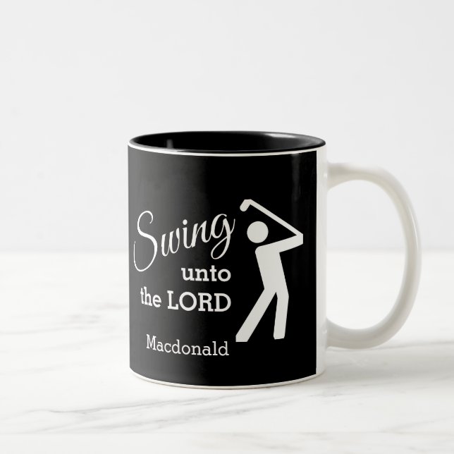 Caneca De Café Em Dois Tons DIVERTIDO ANDAMENTO PARA O SENHOR Golfe Personaliz (Direita)