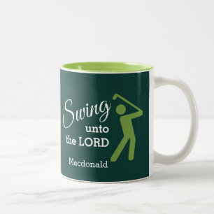 Caneca De Café Em Dois Tons DIVERTIDO ANDAR AO SENHOR Personalizado Golfe Verd