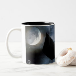 Caneca De Café Em Dois Tons Divertido design assustador para o Halloween