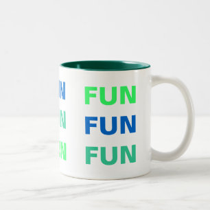 CANECA DE CAFÉ EM DOIS TONS DIVERTIDO, DIVERTIDO, DIVERTIDO