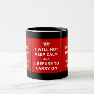 Caneca De Café Em Dois Tons Divertir-se mantem a calma