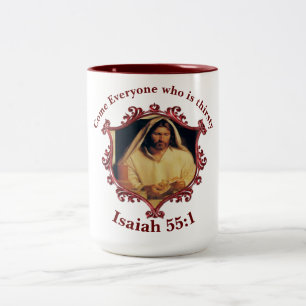 Caneca De Café Em Dois Tons Divino Supper: Quebrando Pão Com Jesus