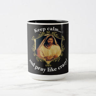 Caneca De Café Em Dois Tons Divino Supper: Quebrando Pão Com Jesus
