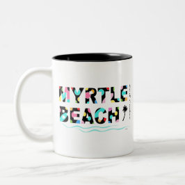 Caneca De Café Em Dois Tons Divirta Myrtle Beach, SC Graphic Legal