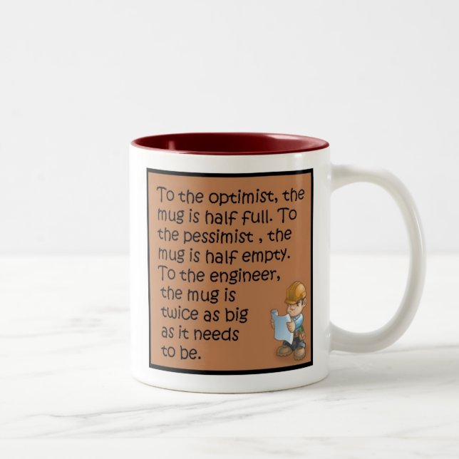 Caneca De Café Em Dois Tons Dizer da engenharia civil (Direita)