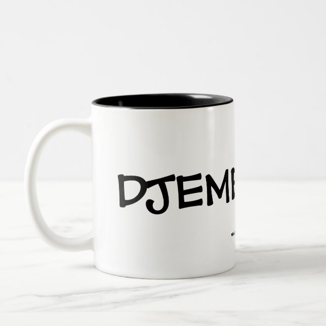 Caneca De Café Em Dois Tons DJEMBE FOLA, www.wulabadrum.com (Esquerda)