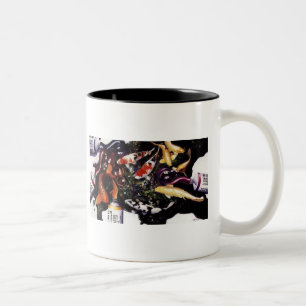 Caneca De Café Em Dois Tons Do "aguarela tímido dos peixes & da pintura da