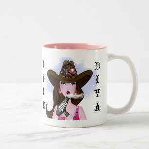 Caneca De Café Em Dois Tons Do "DIVA cabelo "