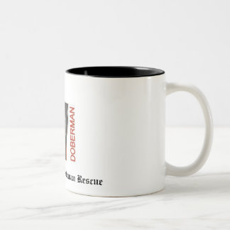 Caneca De Café Em Dois Tons doberman84, salvamento do Doberman da costa norte