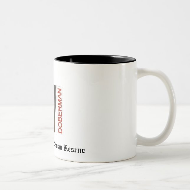 Caneca De Café Em Dois Tons doberman84, salvamento do Doberman da costa norte (Direita)