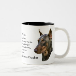 Caneca De Café Em Dois Tons Doberman Pinscher Gifts