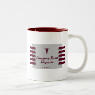 Caneca De Café Em Dois Tons DocCinza da sala de emergência