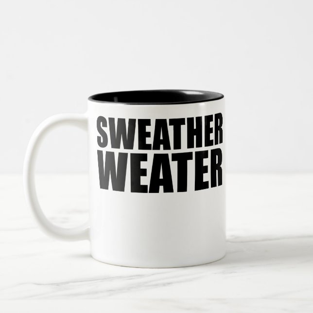 Caneca De Café Em Dois Tons Doce Calor Suéter Queda Novidade (Esquerda)