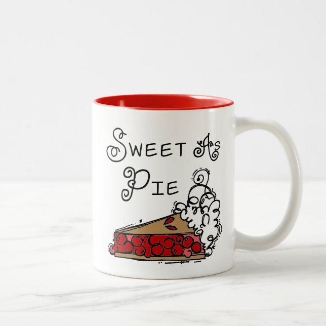 Caneca De Café Em Dois Tons Doce como Pie (Direita)