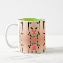 Doce Coral Peach Floral Mug