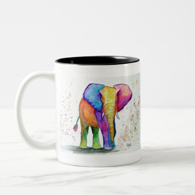 Caneca De Café Em Dois Tons doce elefante (Esquerda)