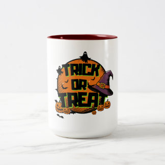 Caneca De Café Em Dois Tons Doce ou travessura