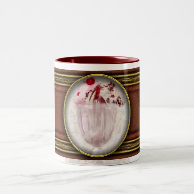 Caneca De Café Em Dois Tons Doce - Sorvete - Sundae de sorvete (Centro)