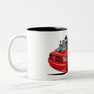 Caneca De Café Em Dois Tons Dodge Ram red 1500 pickup Truck